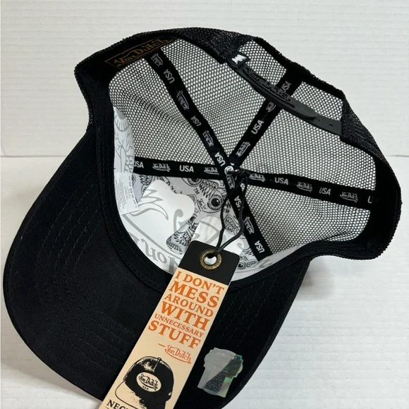 New Retail $89 Black Von Dutch Trucker Hat - Picture 2 of 4